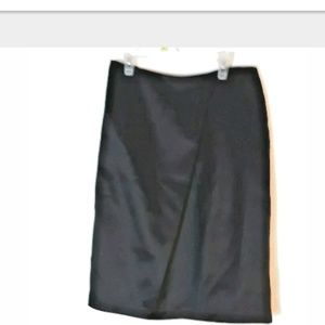 ETRO SKIRT sz 44 blk  box pleat back zip pencil  w
